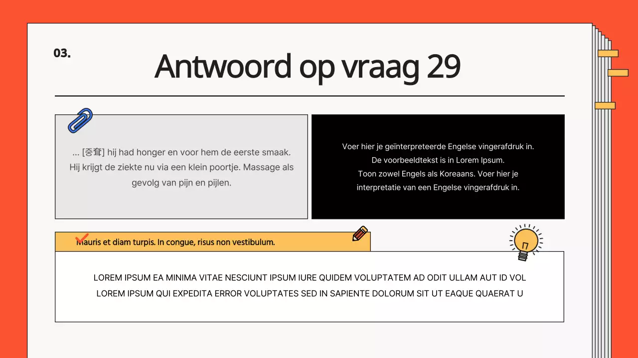 Eenvoudige oefentoetsen in blauw en rood Engels lesmateriaal