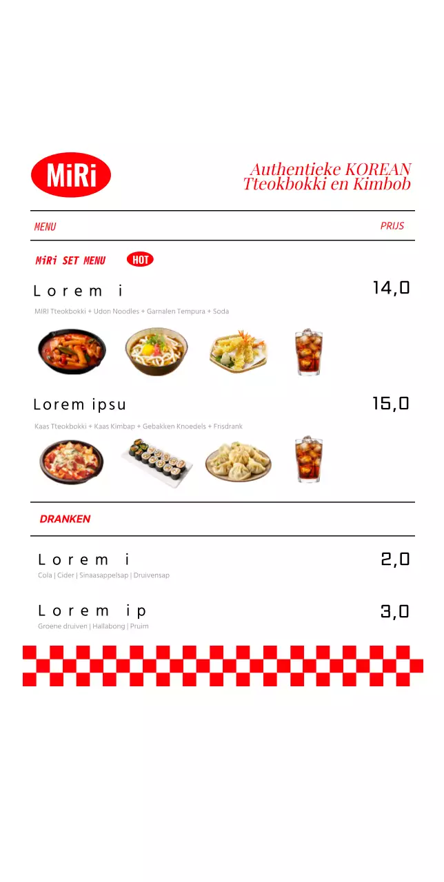 Restaurant Menu Board Stand POP Type B