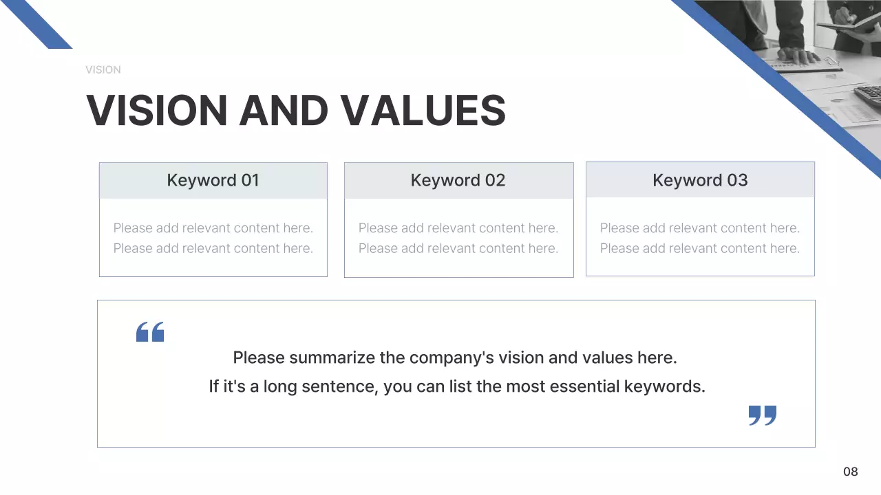 Blue Modern Company Report Presentation