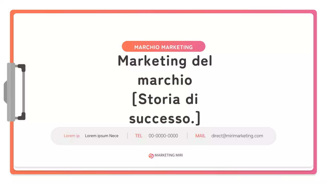 Come creare un semplice studio di caso di marketing del marchio in rosa e arancione