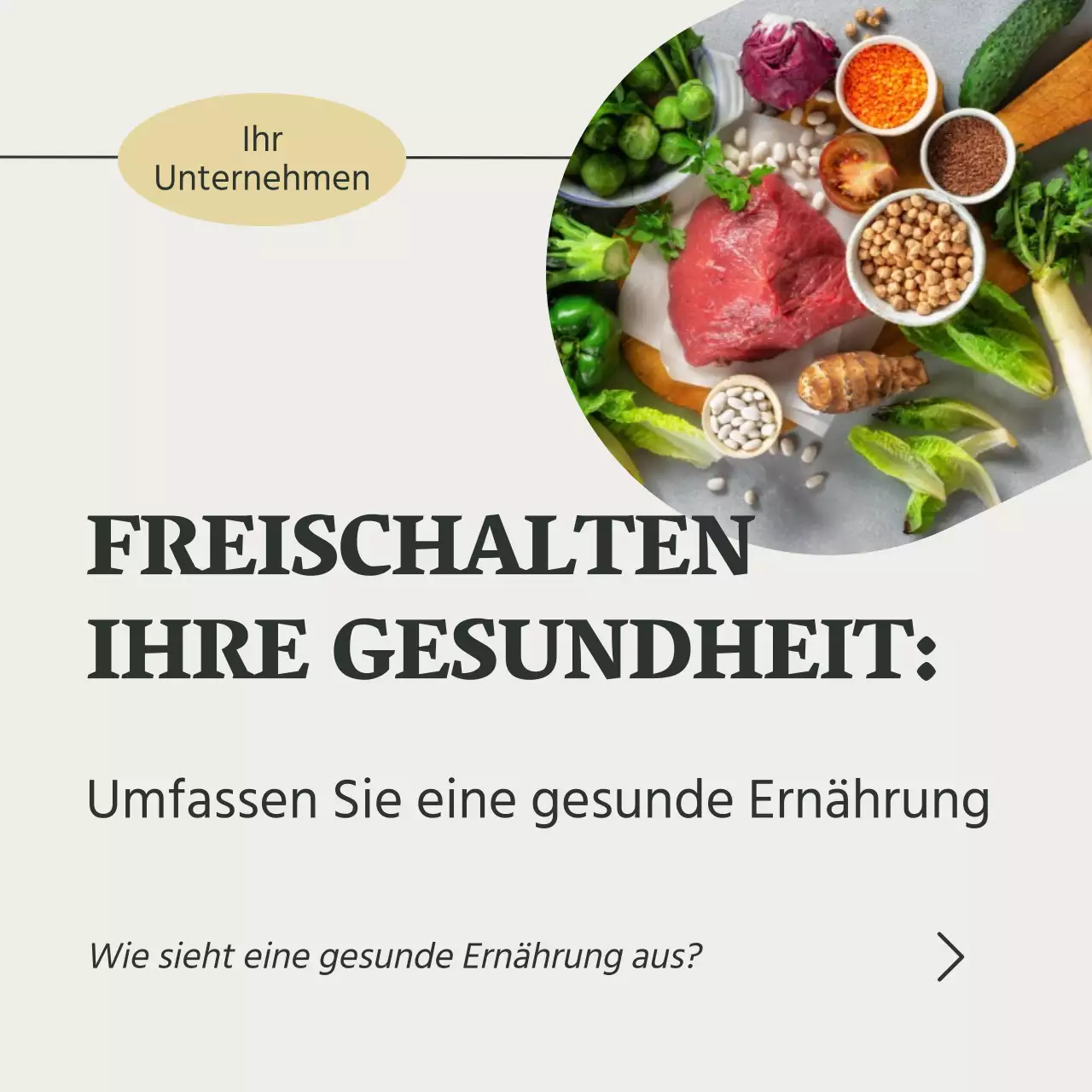 Grey and Green Natural Gesundes Essen und Diätführer