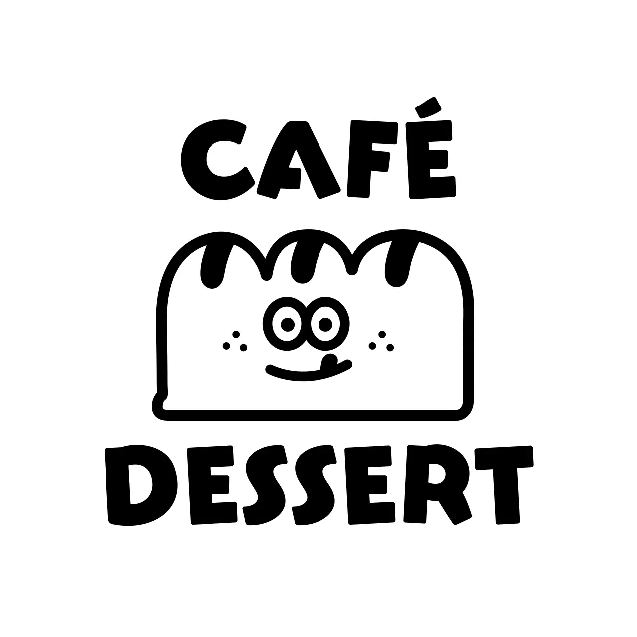 빵 캐릭터가 있는 귀여운 느낌의 디저트 카페