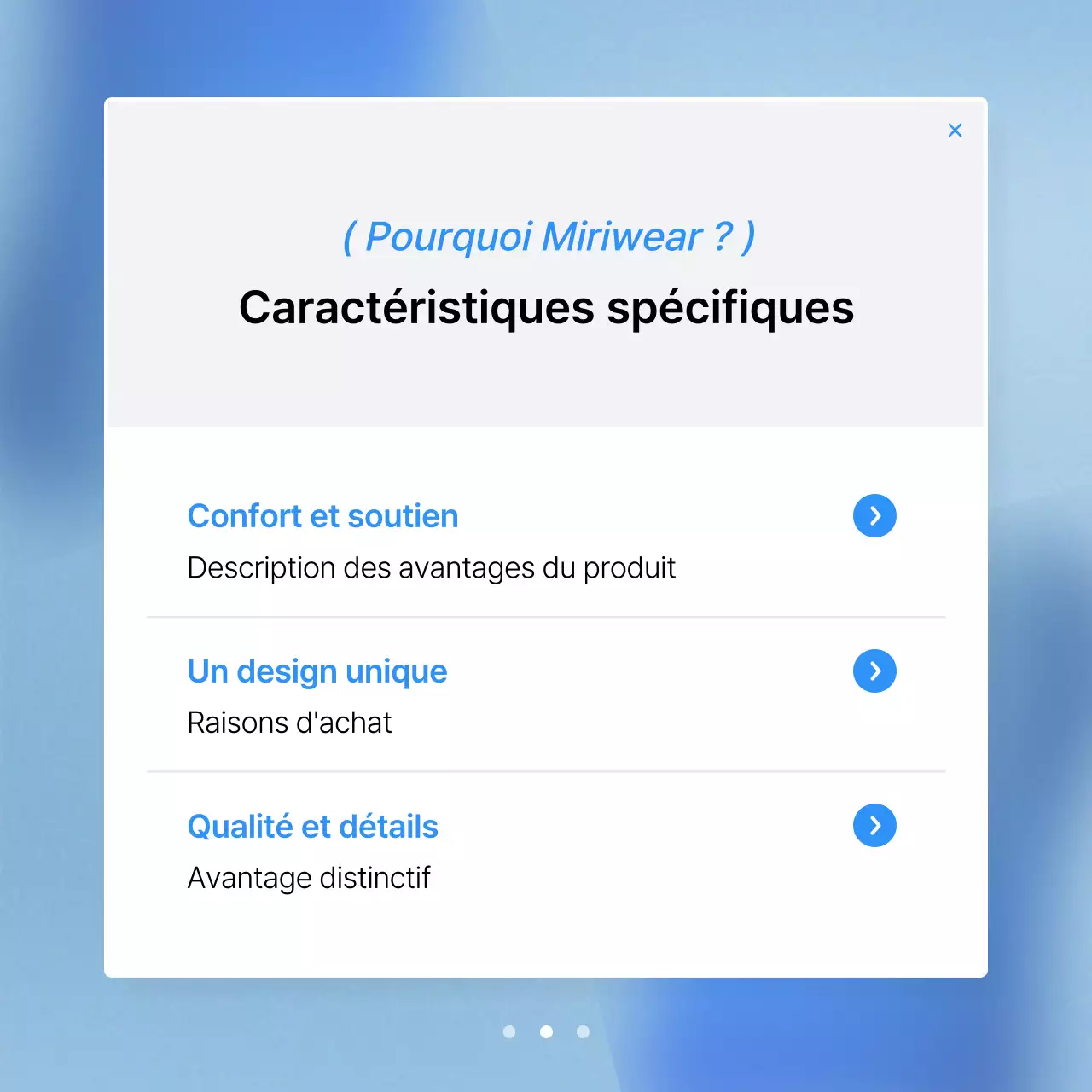 Promouvoir une introduction à la mode en bleu et blanc