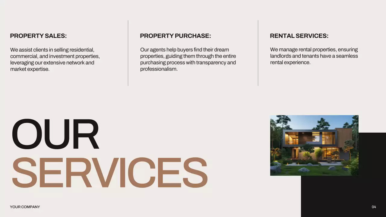 Black Modern Real Estate Agenda Presentation