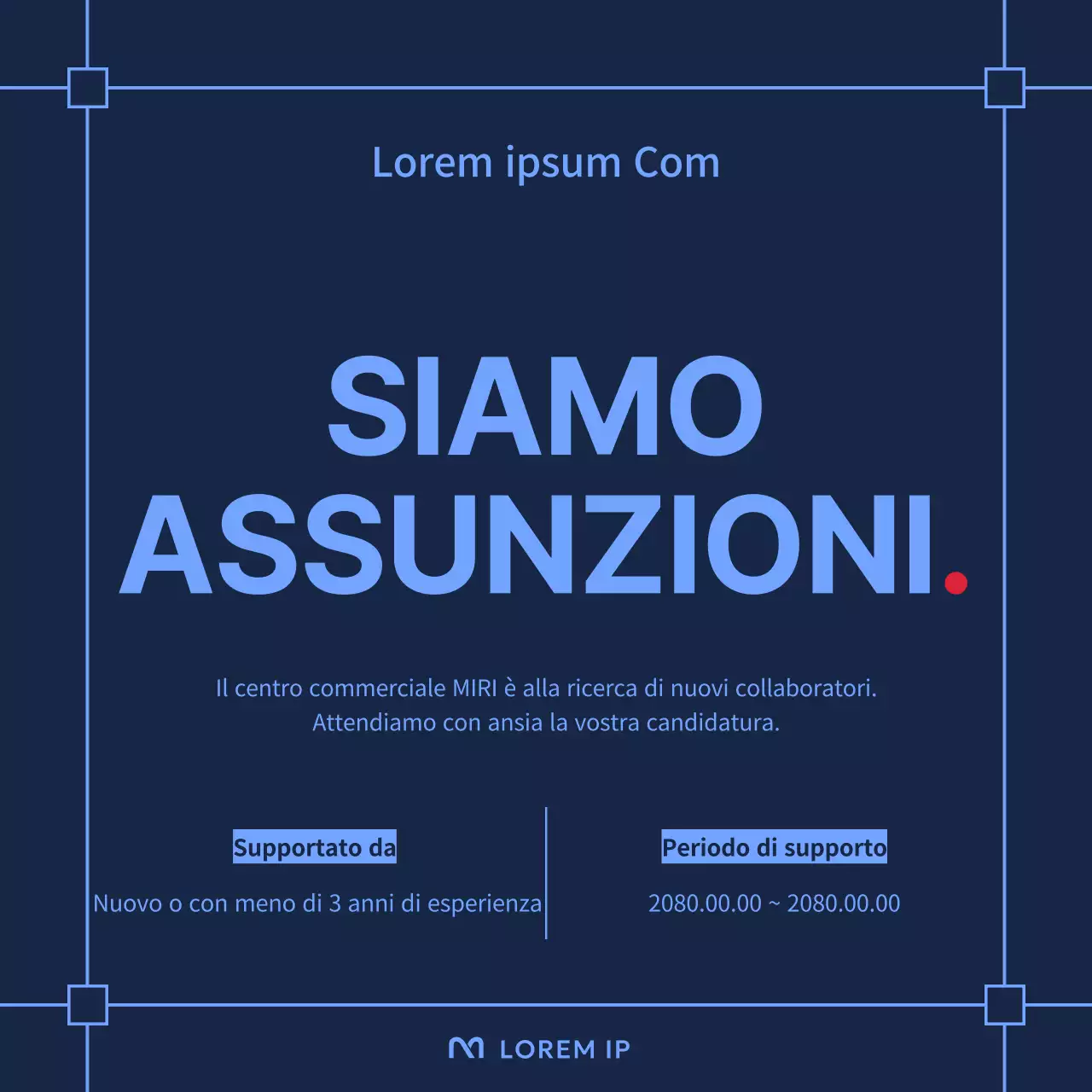 Una guida agli annunci di lavoro di tendenza in blu navy e blu chiaro