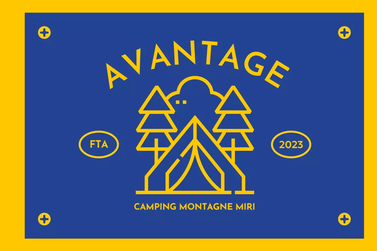 Conception d'un camping avec des icônes illustrées