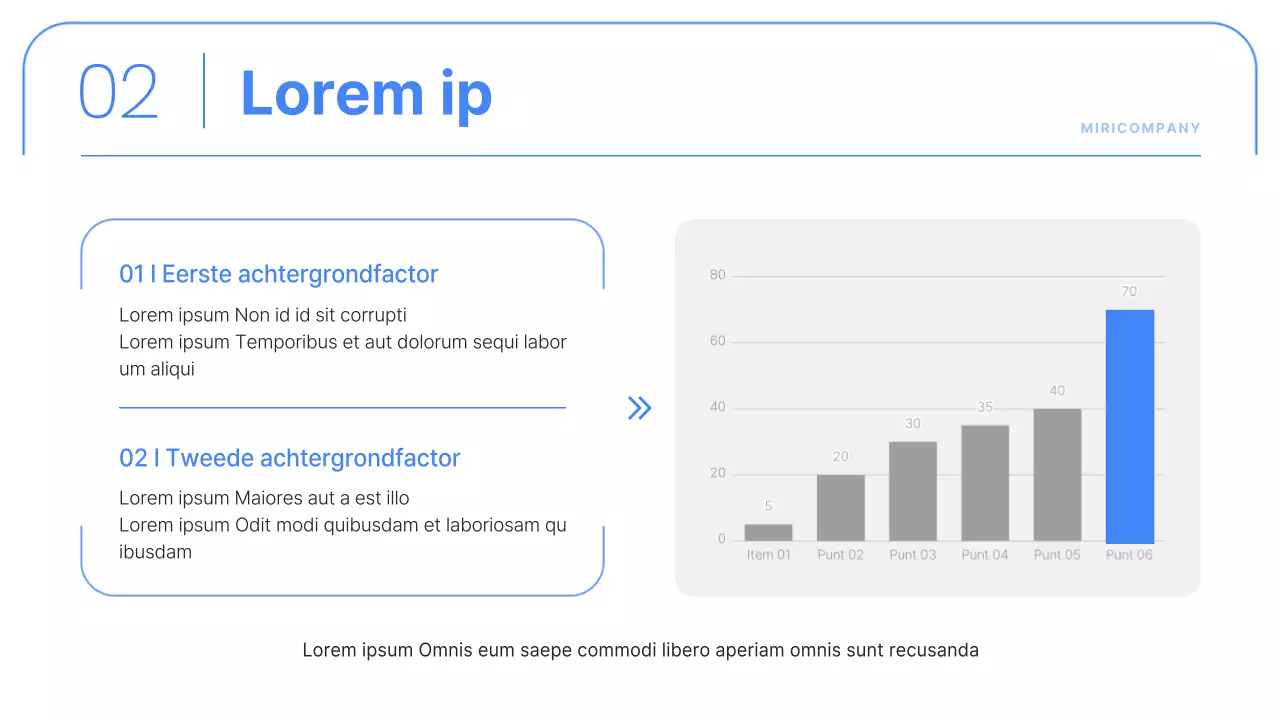 Eenvoudige bedrijfsrapporten in blauw