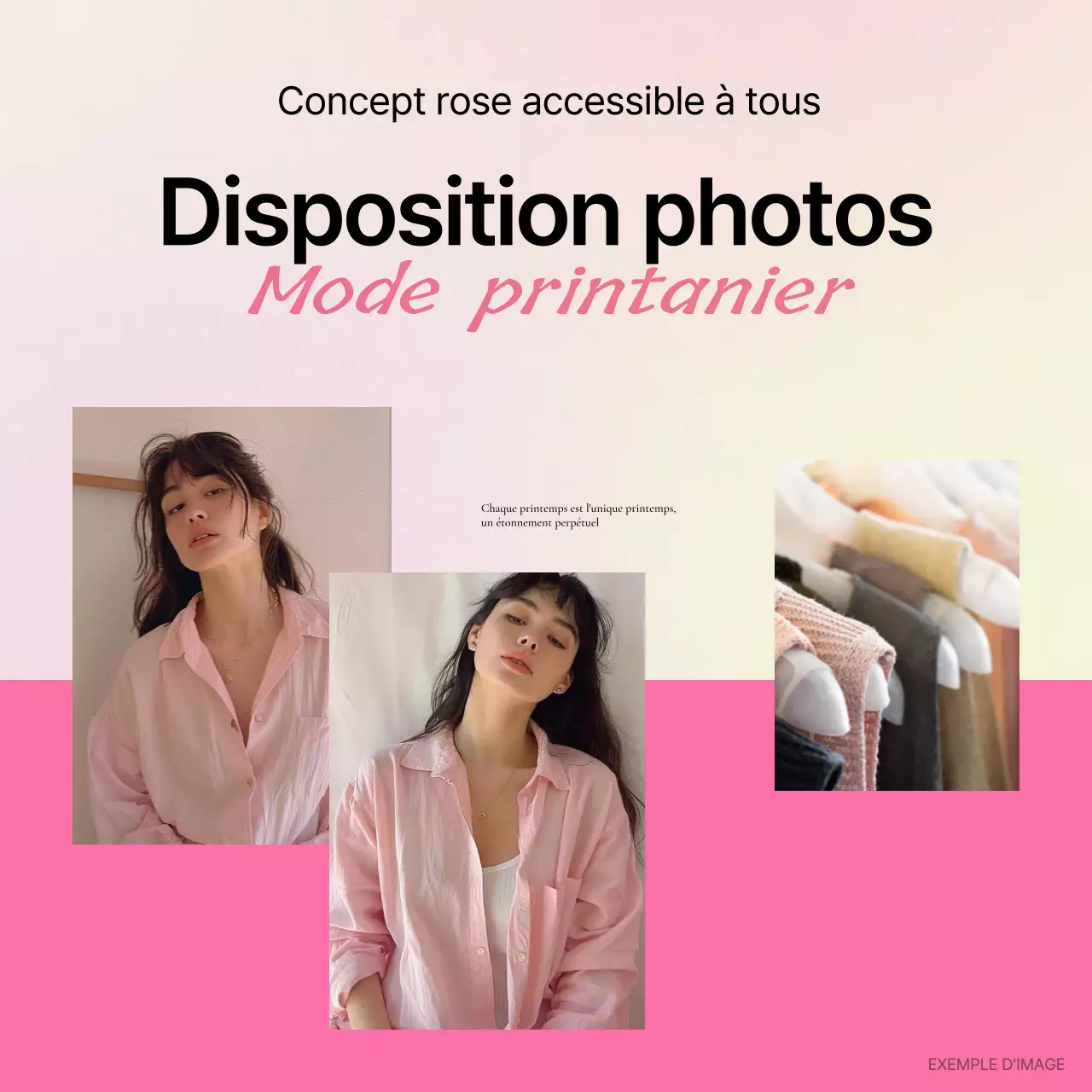 Promouvoir un modèle de mode kitsch en rose