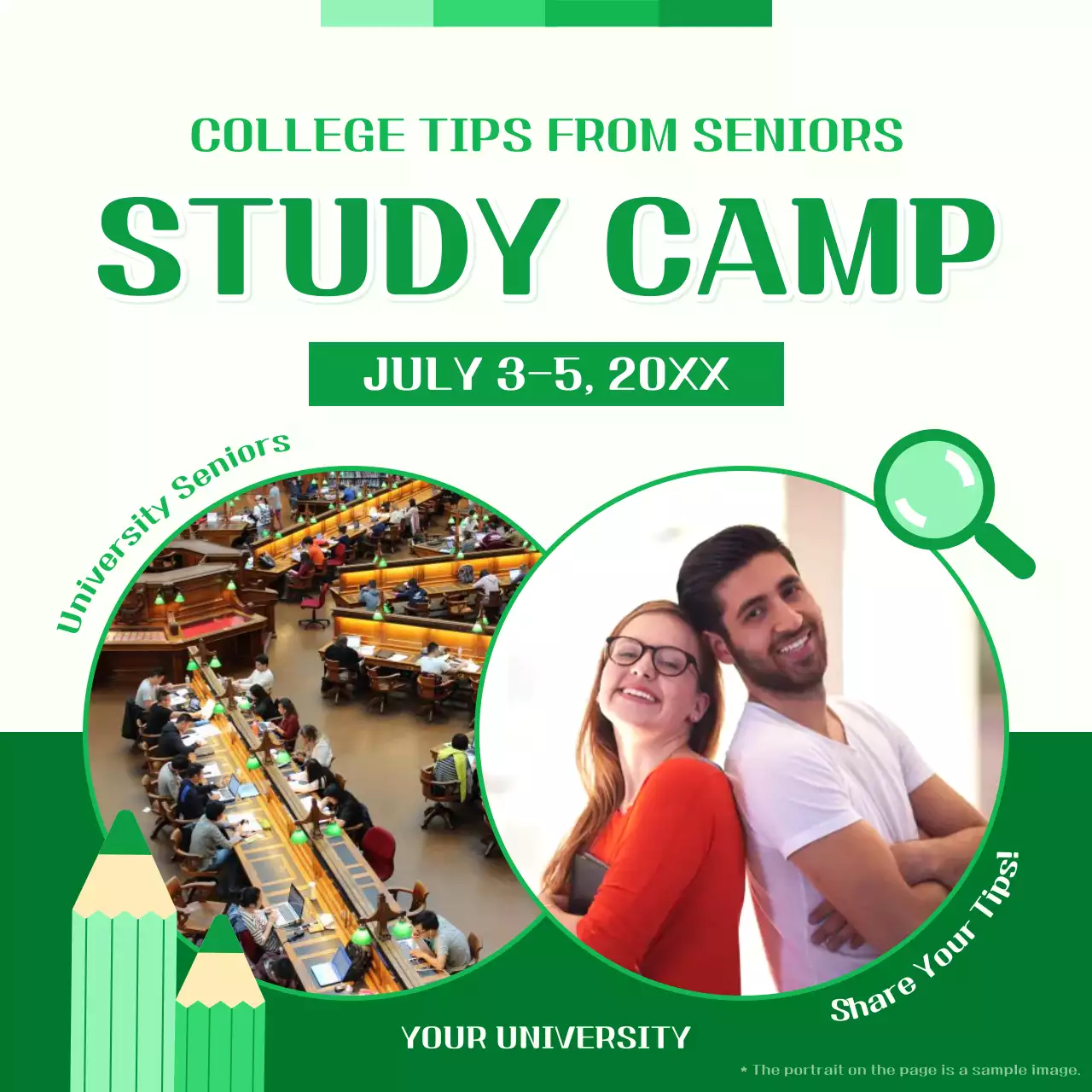 Green Modern Study Guide Social Media Post