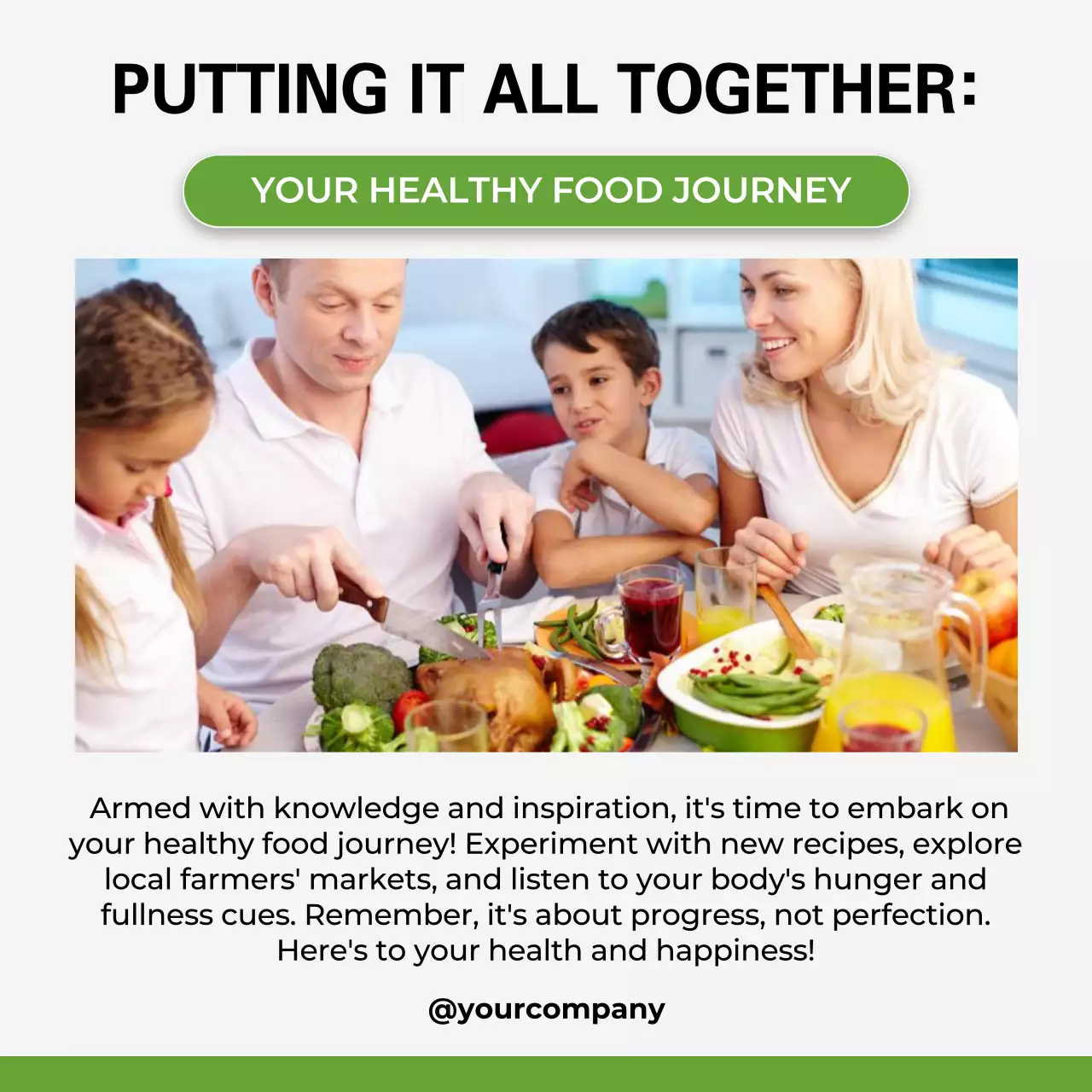 Green Minimal Food Guide Social Media Post