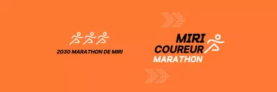 Promouvoir le marathon en orange et noir
