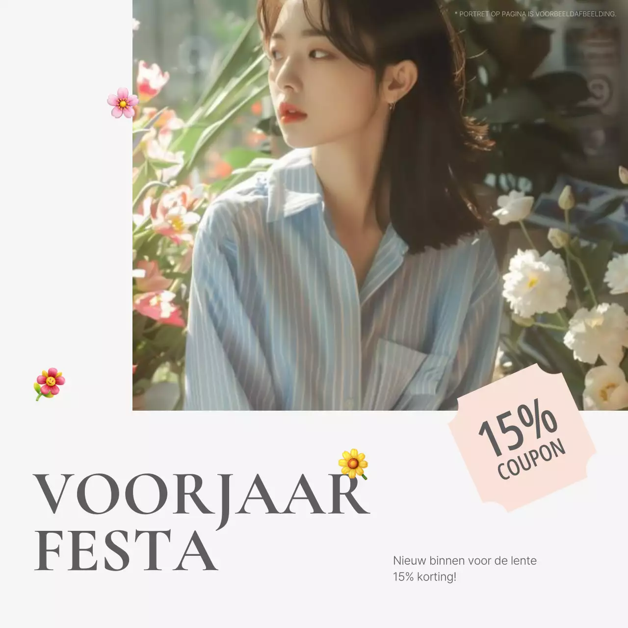 Een eenvoudige witte en grijze emoji-omslagkaart voor een modemallNieuws mainTitle