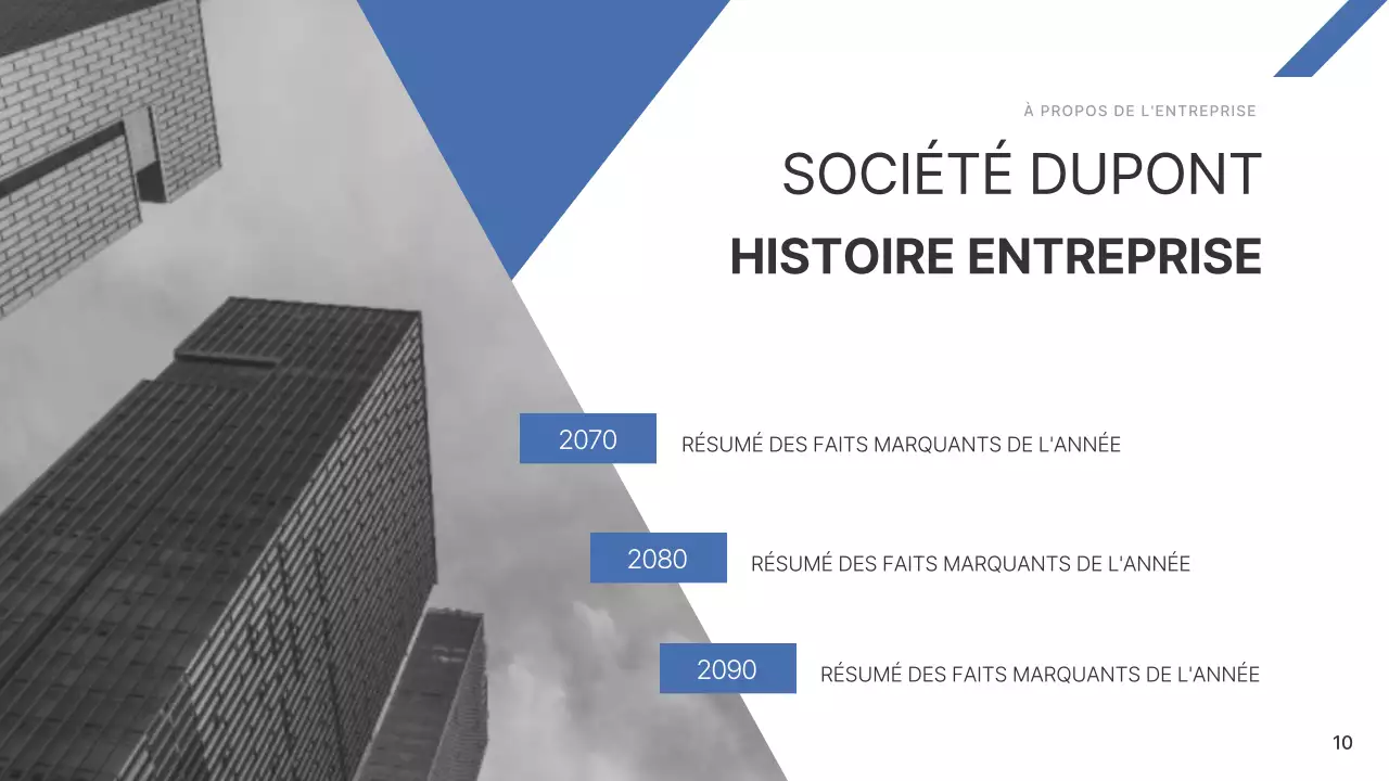 Un rapport d'entreprise simple en bleu et bleu clair