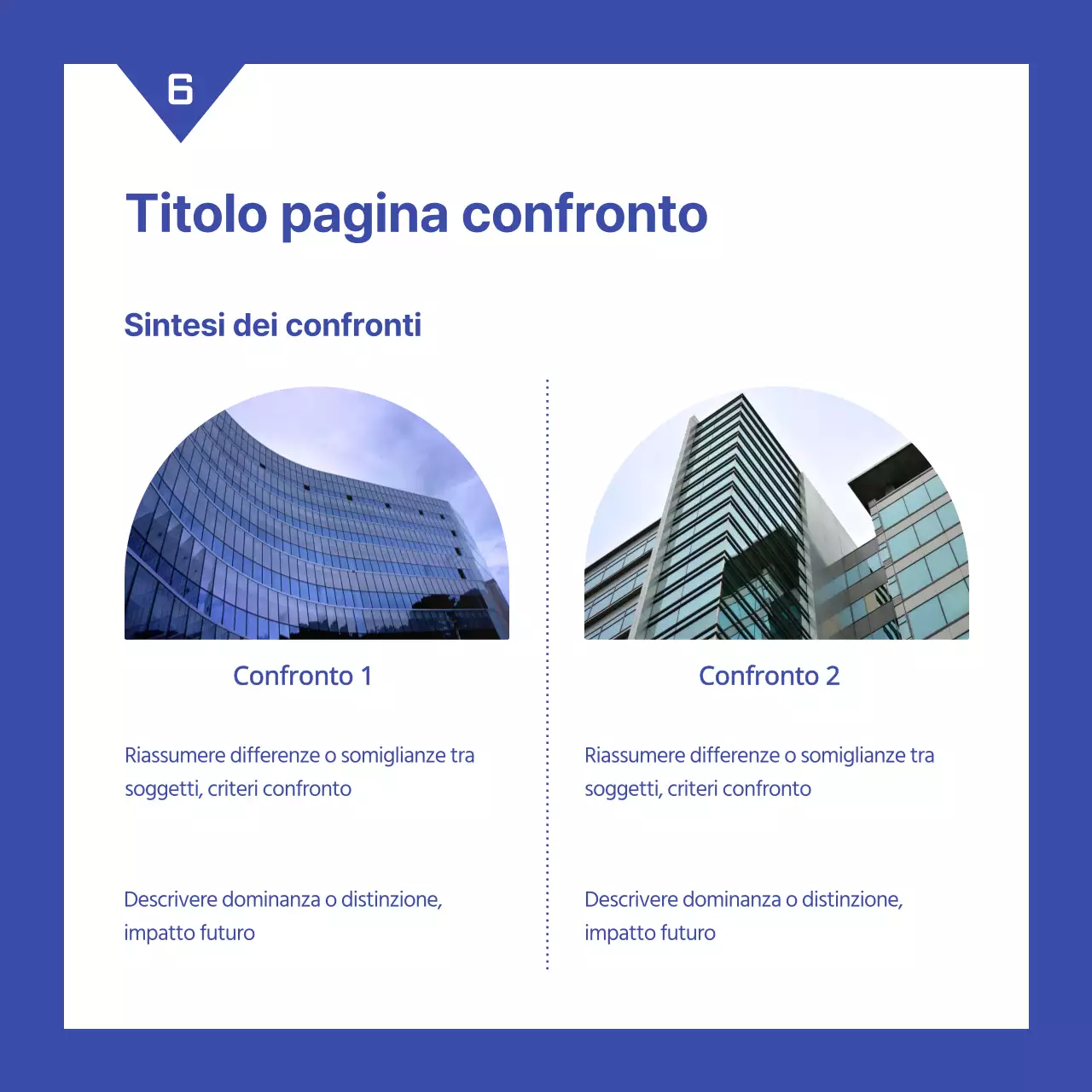 Un semplice rapporto di valutazione delle prestazioni aziendali in bianco e blu