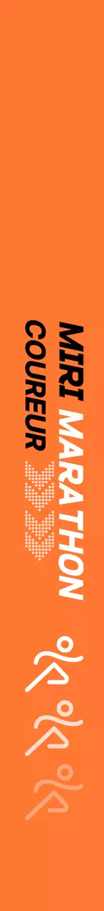 Promouvoir le marathon en orange et noir