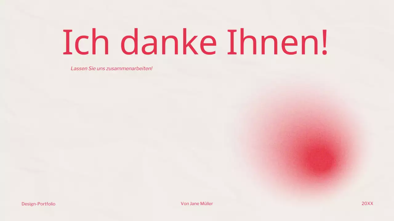 Rotes Trend-Grafikdesigner-Portfolio