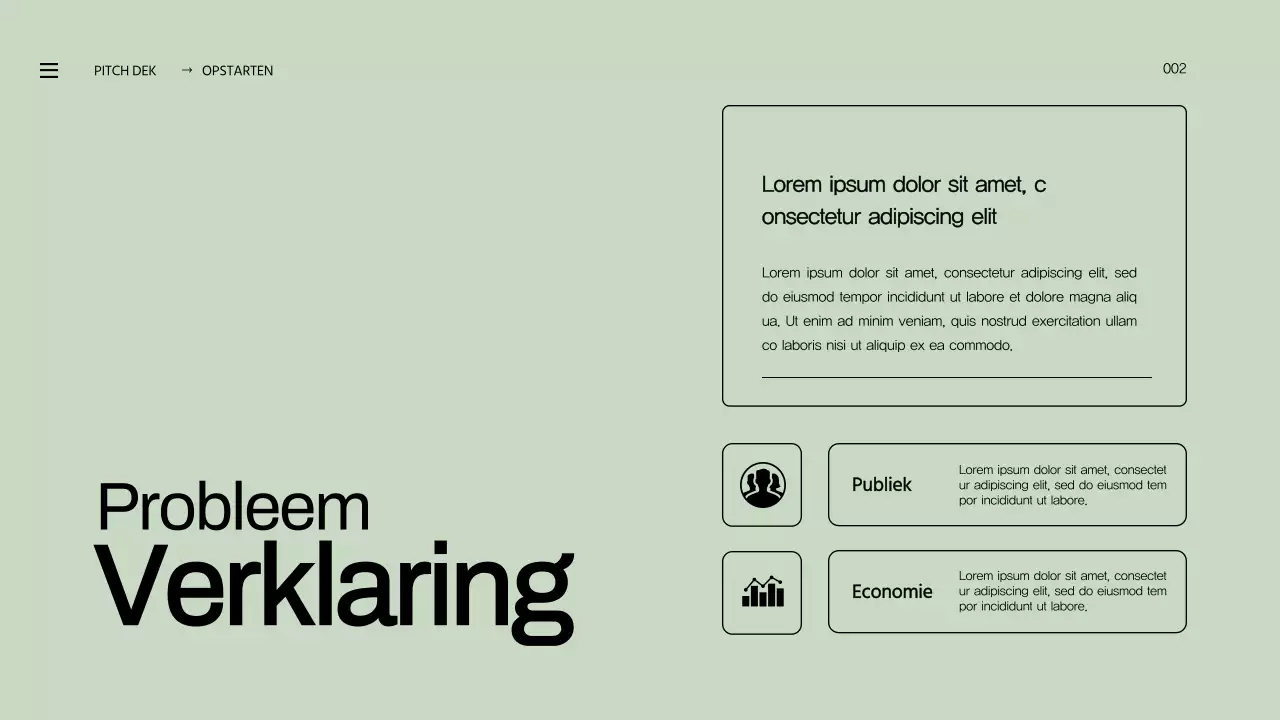 Orange Bold Business Startup Pitch Deck Voorstel