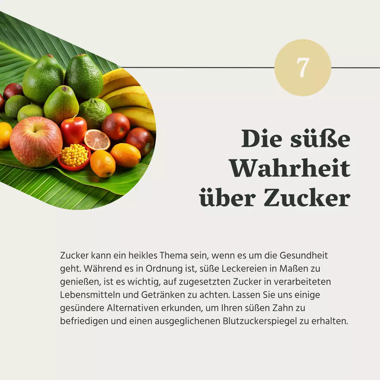 Grey and Green Natural Gesundes Essen und Diätführer