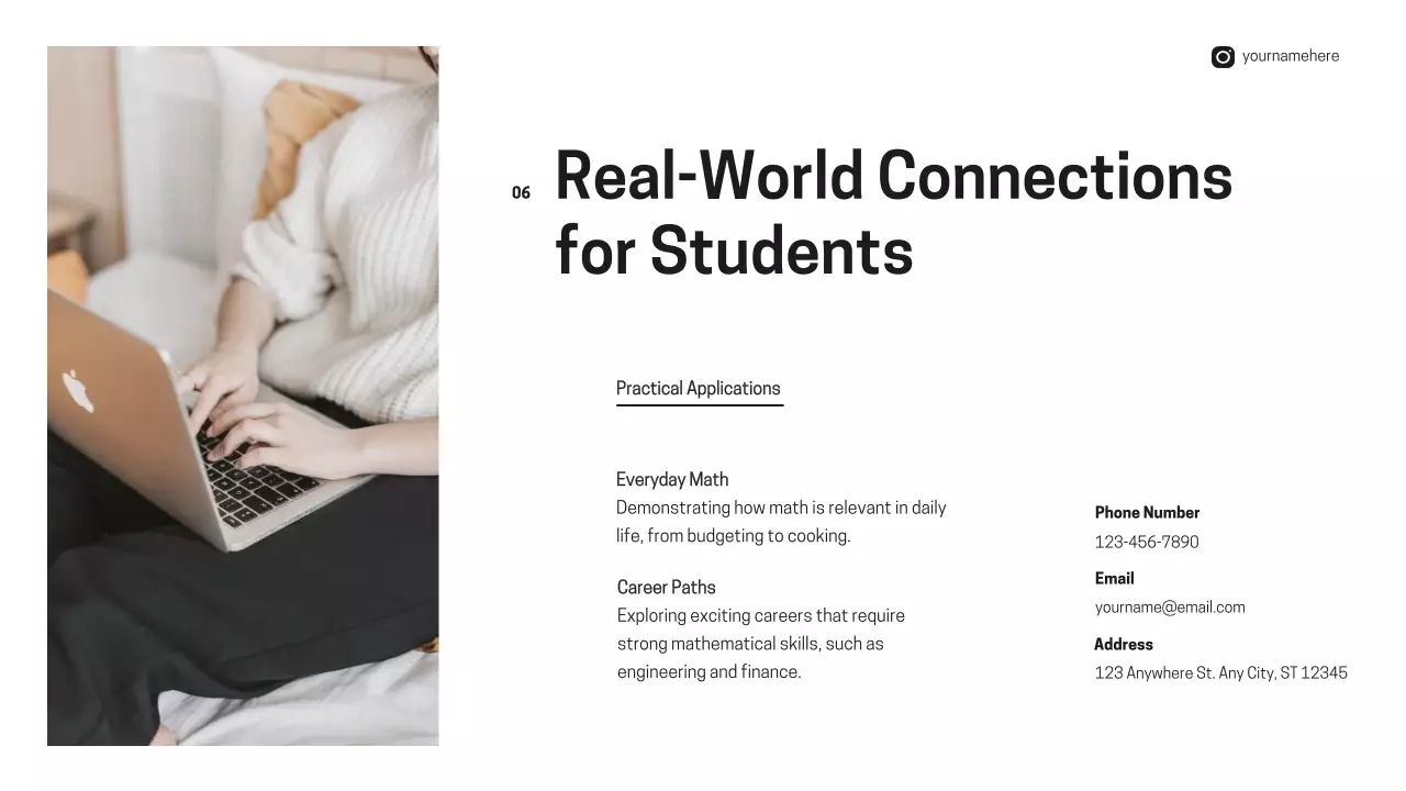 White Modern Math Promotion Presentation