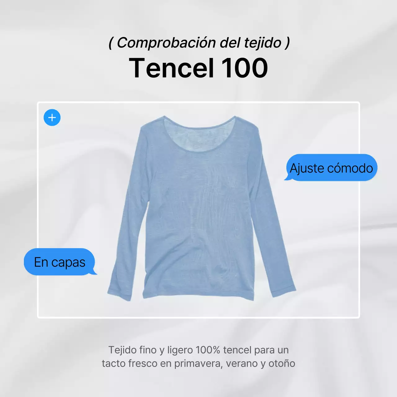 Describir y promover la moda en azul y blanco
