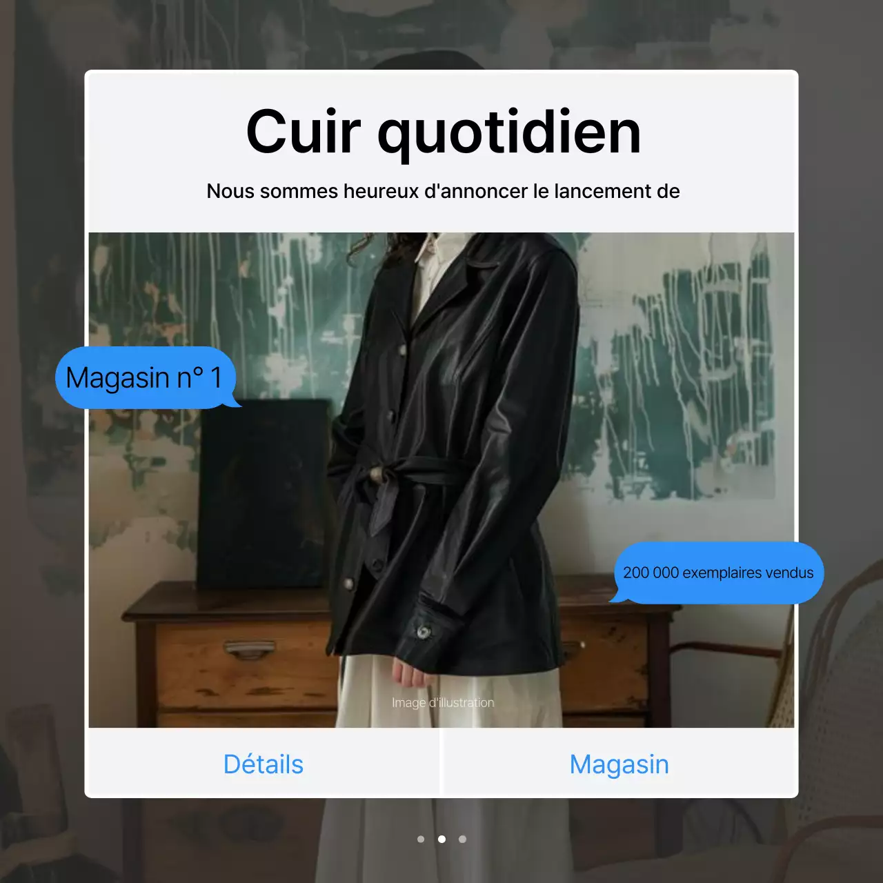 Promouvoir une introduction à la mode en bleu et blanc