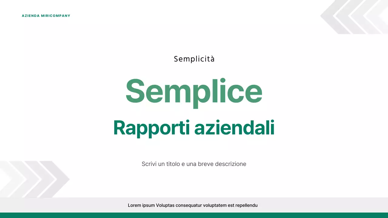 Un semplice rapporto aziendale in verde