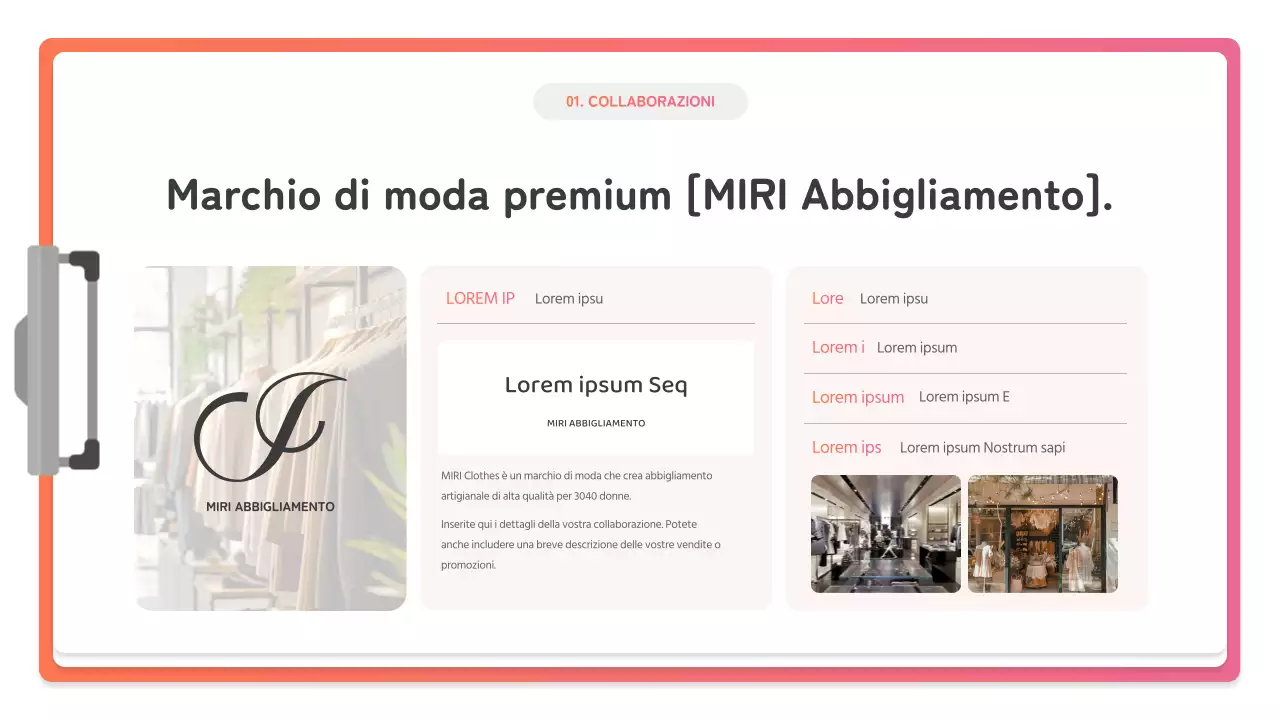 Come creare un semplice studio di caso di marketing del marchio in rosa e arancione