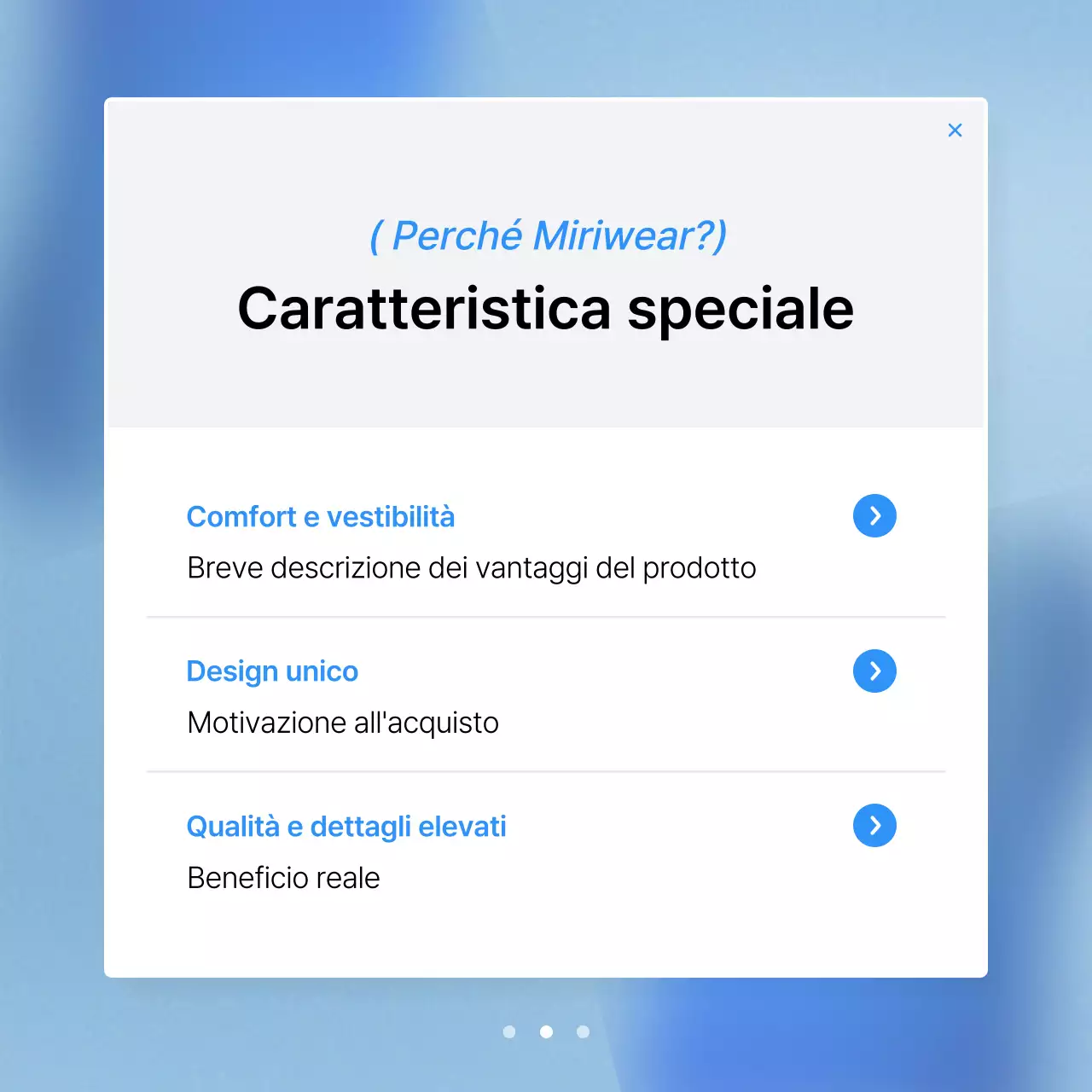 Promuovere un'introduzione alla moda di tendenza in blu e bianco