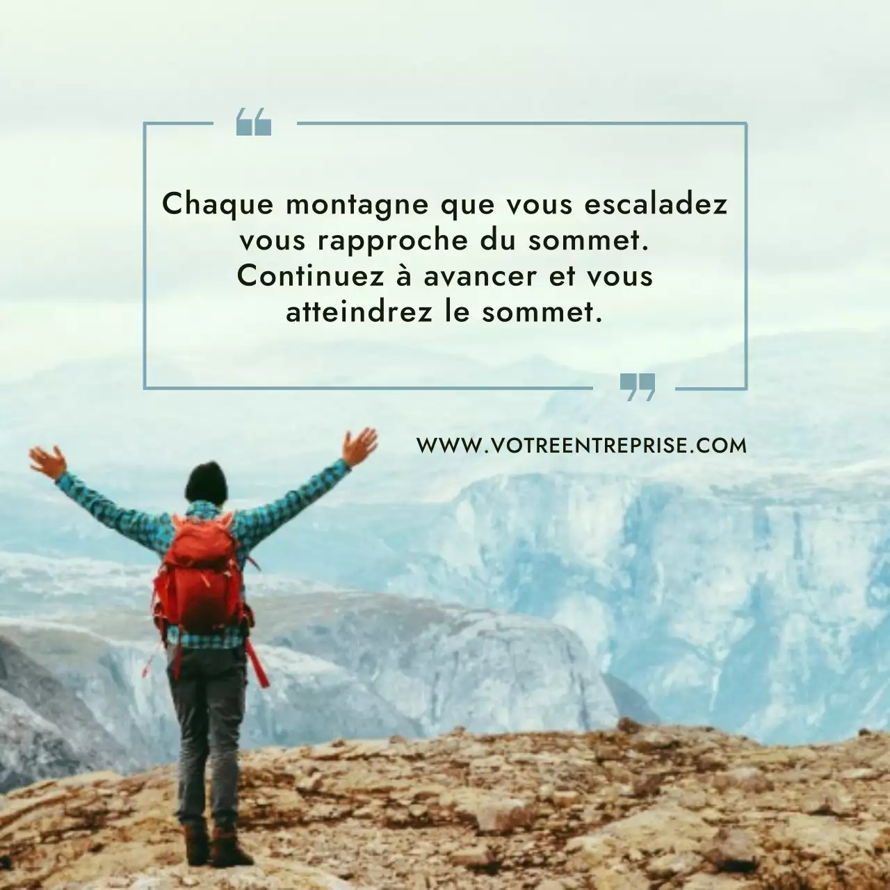 Bleu et orange minimaux Des mots encourageants pour soutenir la santé mentale