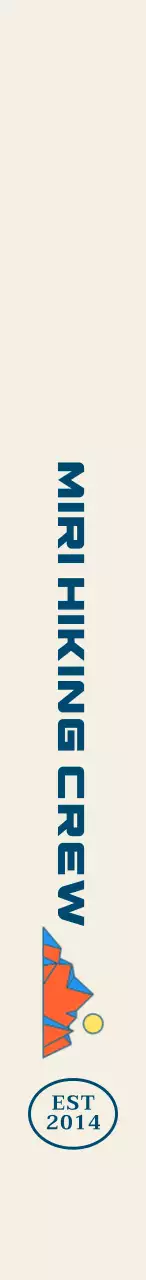 様々な色の山のイラストが入ったスポーツ同好会