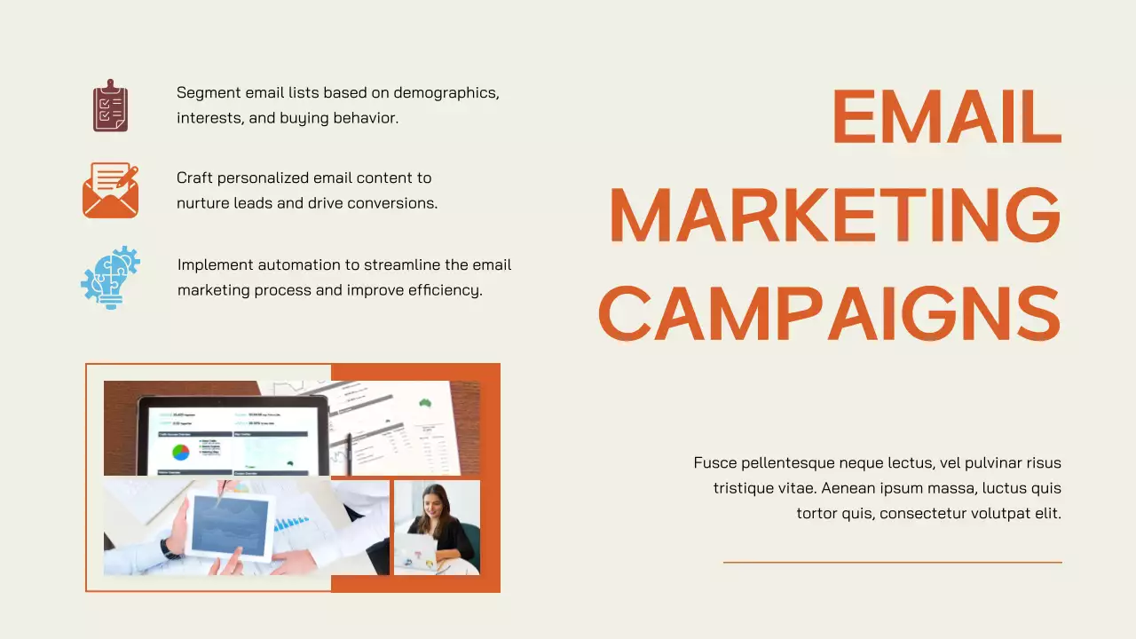 Orange Professional Marketing Plan Presentation
