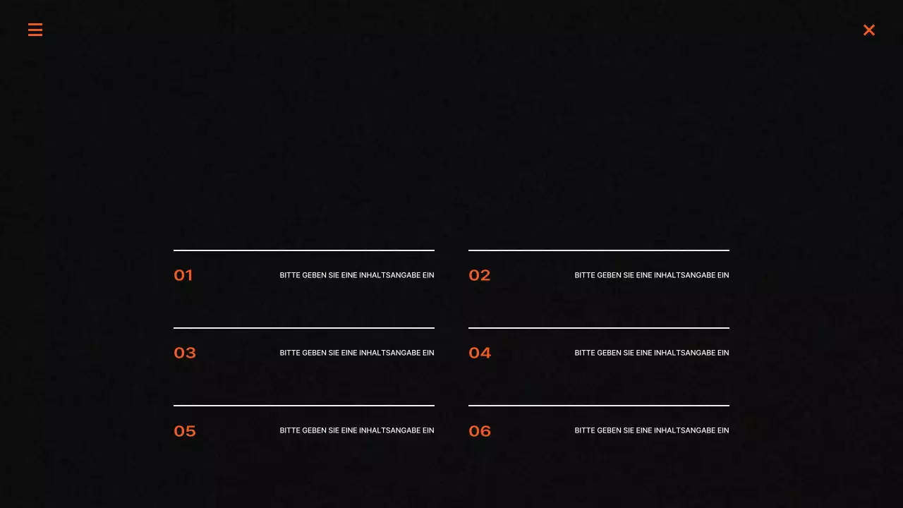 Trendige Marketingberichte in Schwarz und Orange