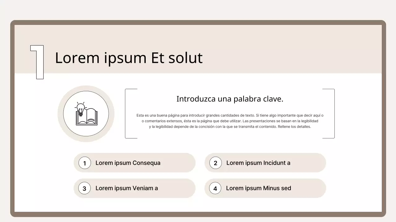 Una sencilla imprimación de entrenamiento en marrón y beige