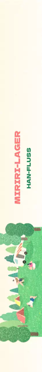 Ein sentimentaler Campingplatz mit einer illustrierten Zeichnung von Campern