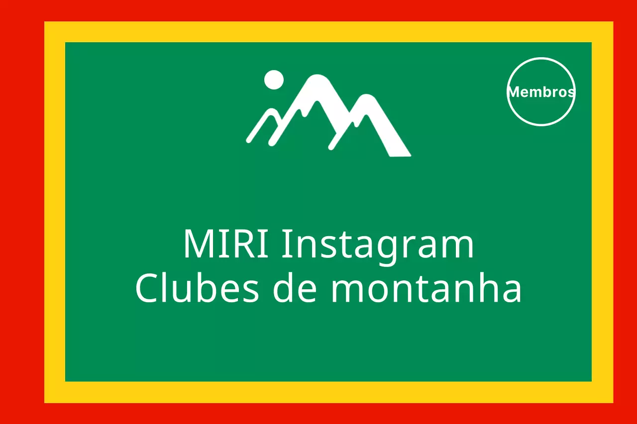 Desenho concetual para um clube de montanha com cores fortes