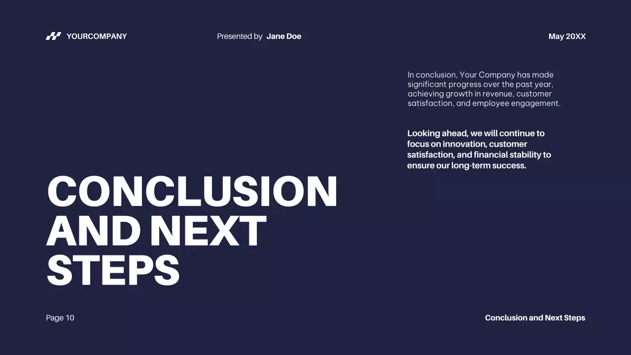 Black Professional Business Report Presentation