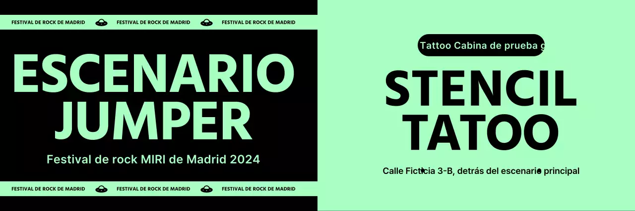 Concepto de festival en dos tonos: negro y pastel