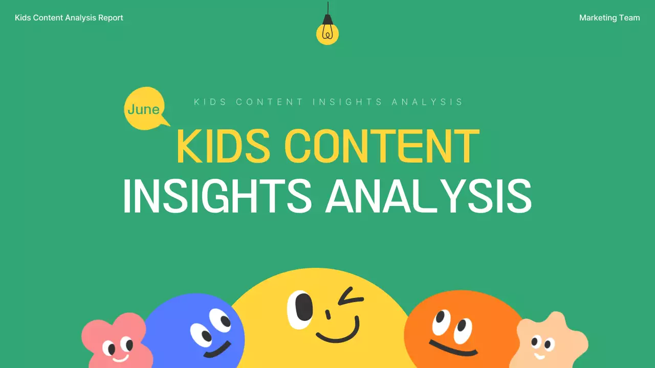 Green Playful Kids Analysis Report Presentation
