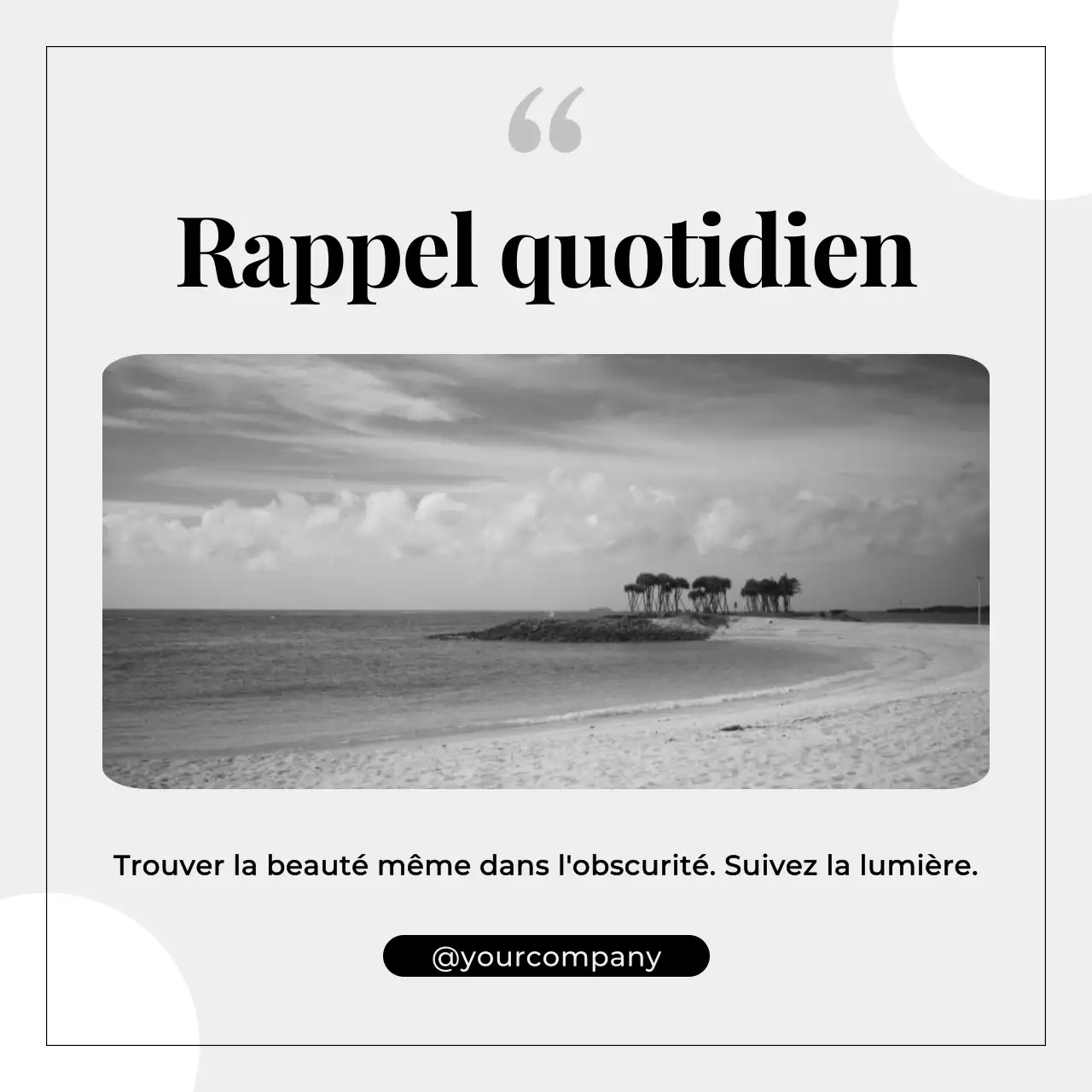 Gris Noir Inspiration Motivation Citation de rappel quotidien