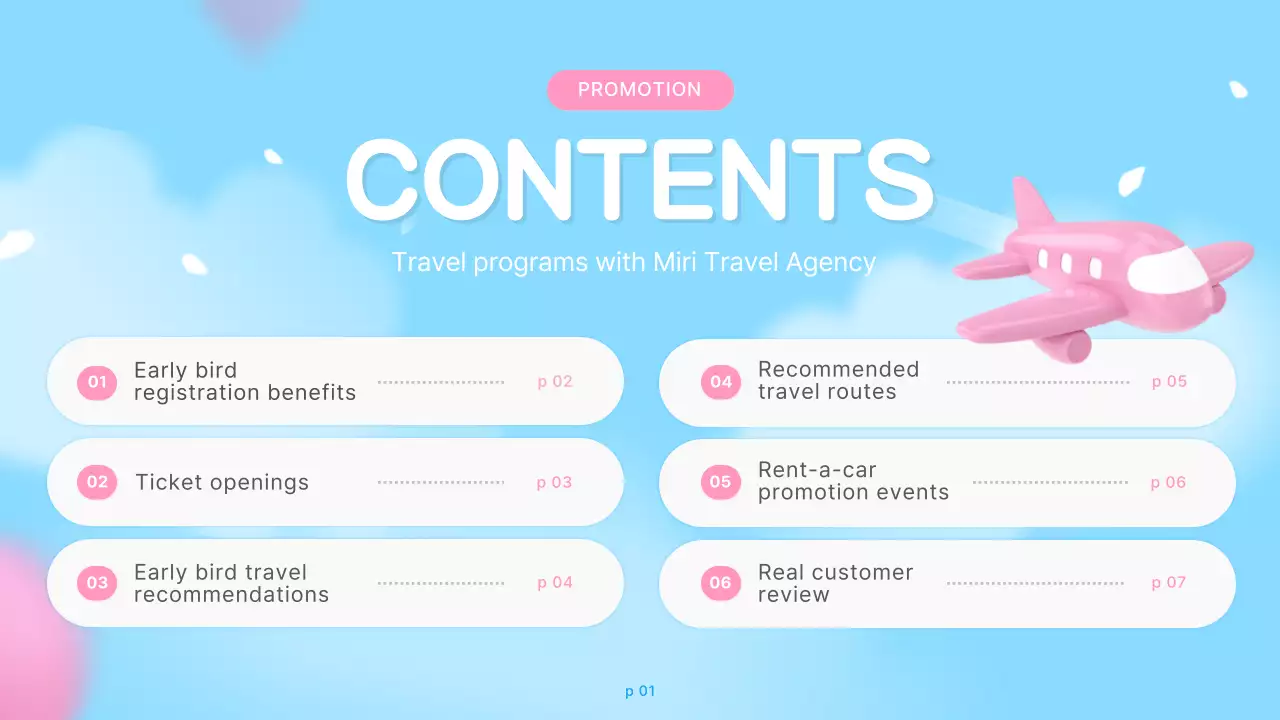 Promote a pretty spring travel promotion in light blue pink