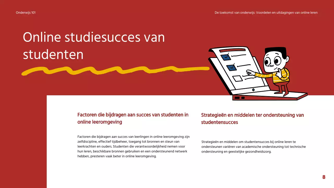 Blauw en rood eenvoudig online lesmateriaal