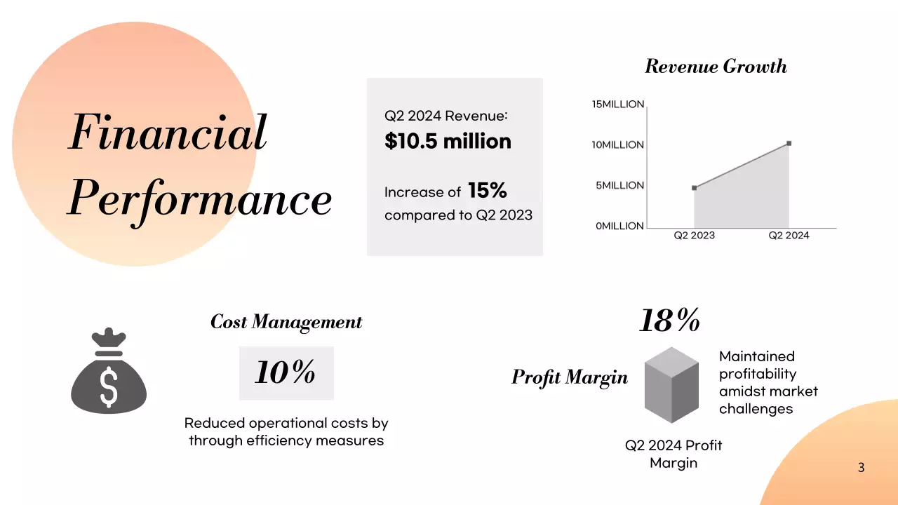 Orange Professional Financial Report Presentation
