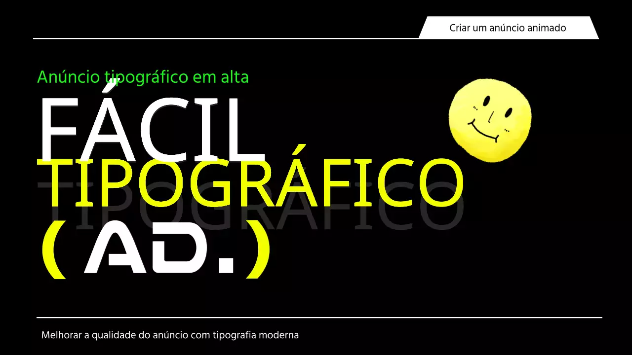 Promover a tipografia preta e kitsch