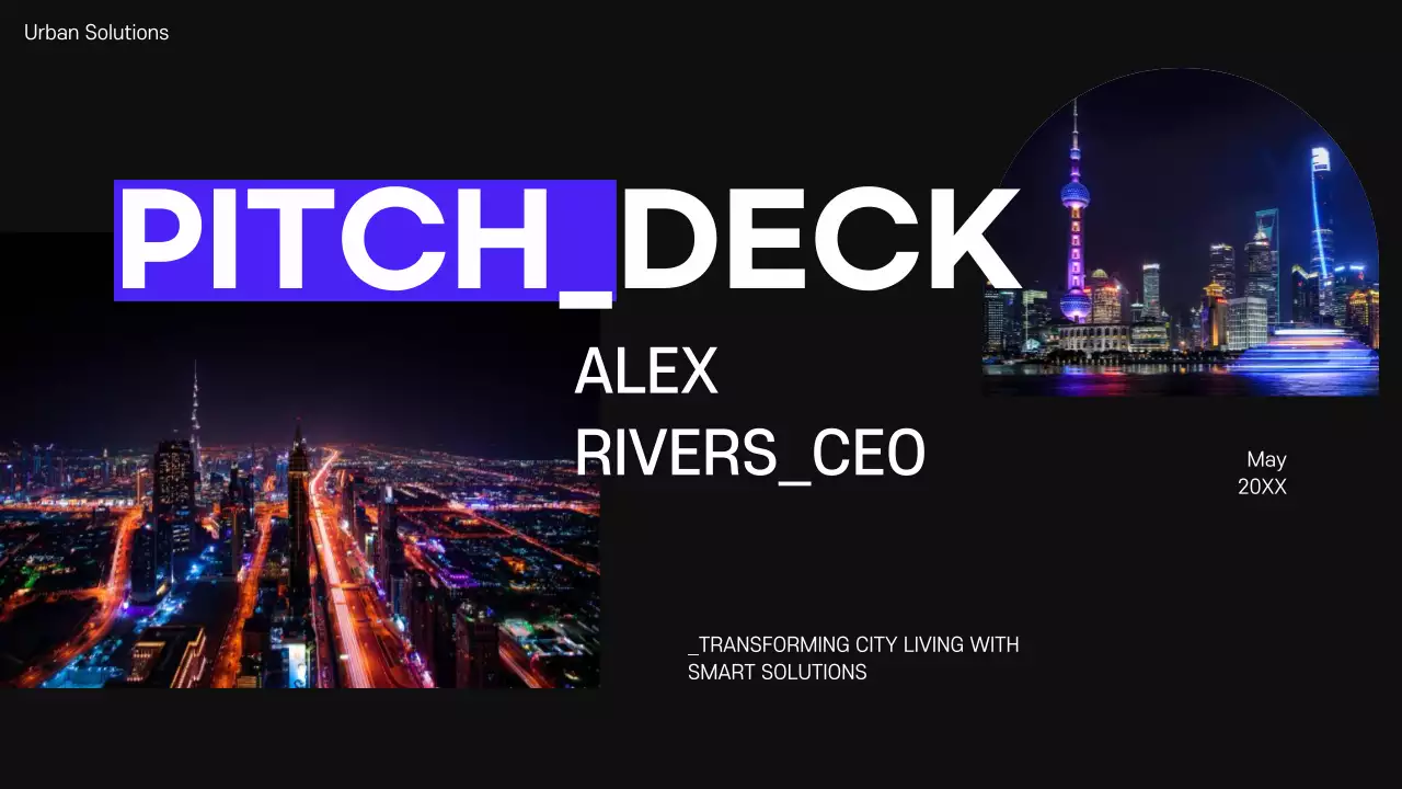 Black Modern Smart Solutions Pitch Presentation