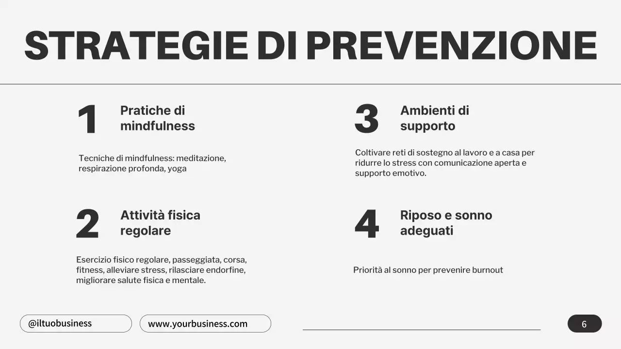 Grigio Nero Minimalista Consigli per il burnout emotivo