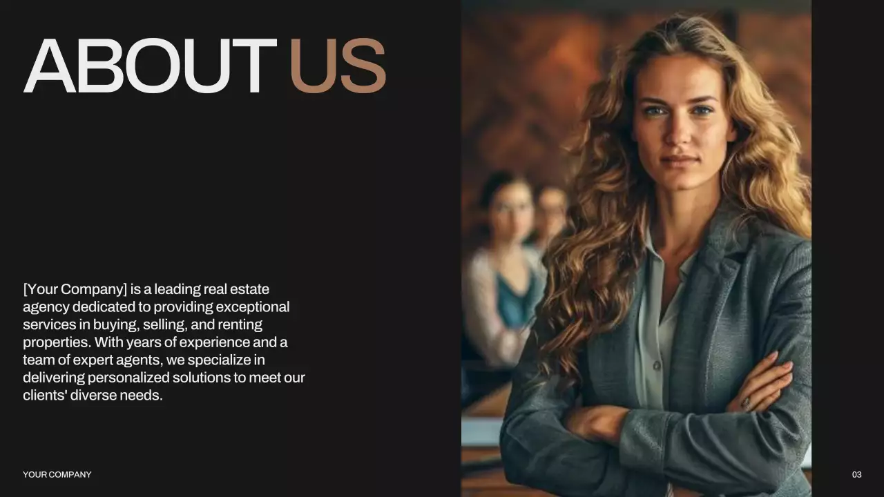 Black Modern Real Estate Agenda Presentation