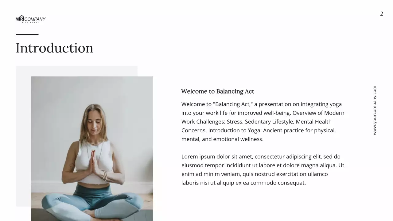 White Modern Yoga Guide Presentation