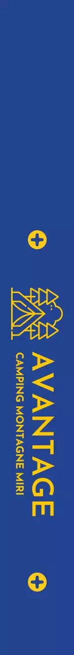 Conception d'un camping avec des icônes illustrées