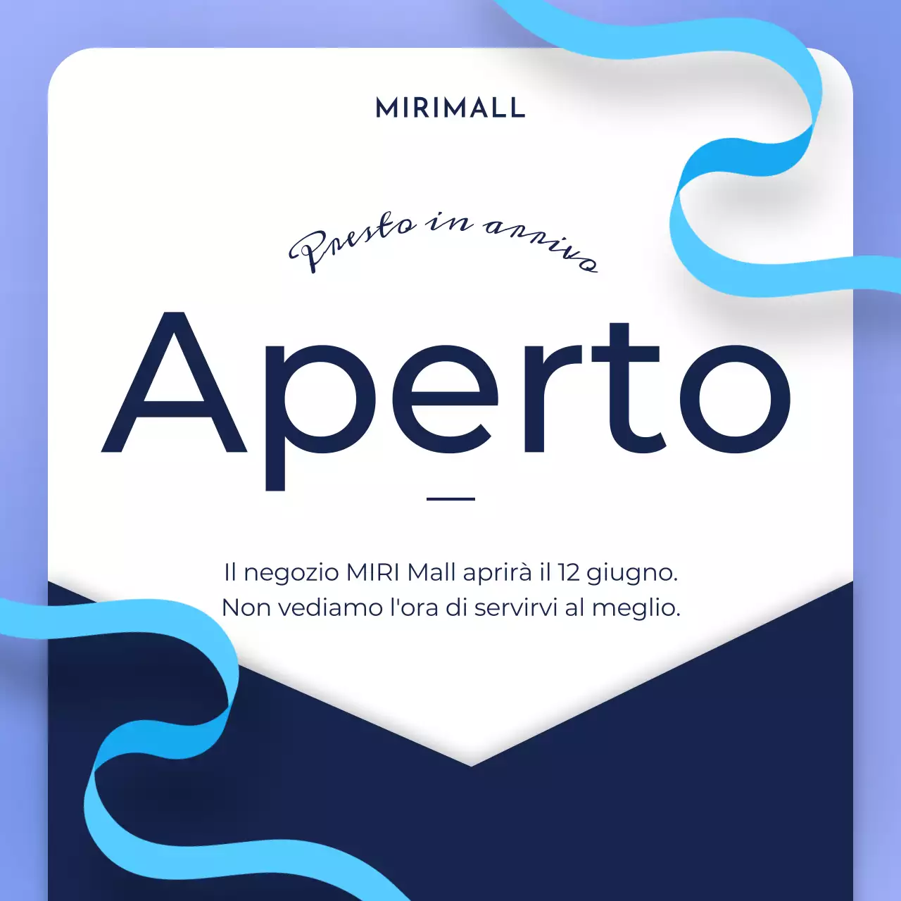 Guida all'apertura di un negozio minimalista in blu e azzurro