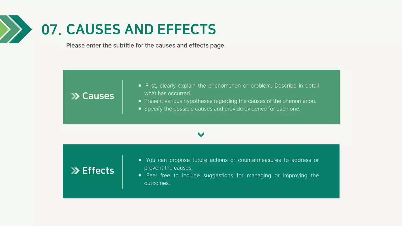 A simple corporate report in green